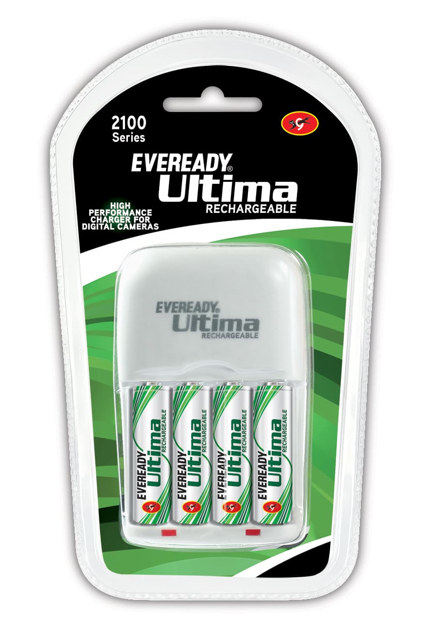 Eveready Rechargeable 2100 mAh AA Battery With Charger - Pack Of 2